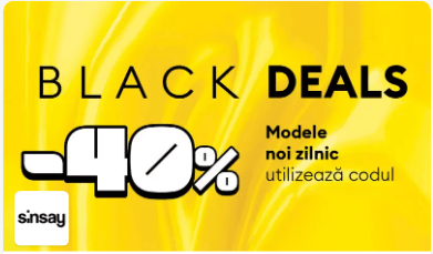Cod reducere -40% Off Sinsay Black Deals